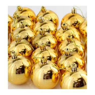 Imagem de Kit 6 Bolas Dourada De Natal Árvore De Natal Enfeite De 6cm