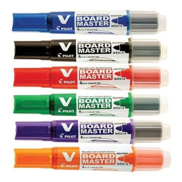 Imagem de Pincel Para Quadro Branco Recarregável Board Master 6 Unidades - Pilot