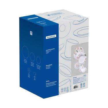 Imagem de Aparelho De Jantar Tramontina Ornatta Em Porcelana Decorada 20 Peças