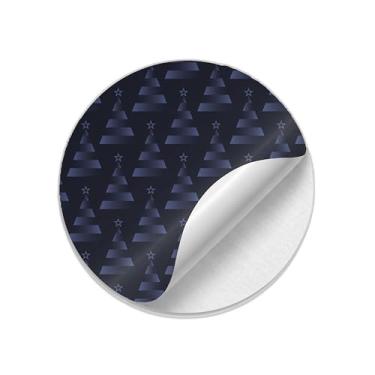 Imagem de Ladrilho Decorativo de Cerâmica Estampa Padrão de Ano Novo com Árvores de Natal