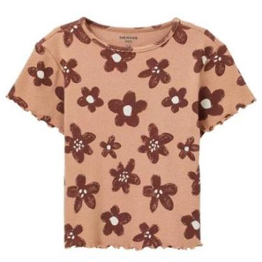 Imagem de Blusa Infantil Menina Manga Curta Em Ribana Estampada-Feminino