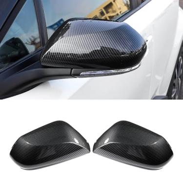 Imagem de MAXDOM Tampas de espelho lateral compatíveis com Toyota Camry (padrão de fibra de carbono - estilo original, 2018-2025)