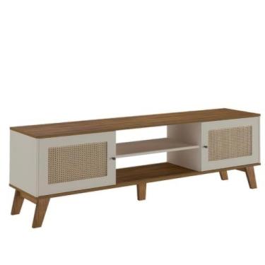 Imagem de Rack para Tv ate 75" com 2 portas CHARLOTTE cor Pinho/Off White - Artely