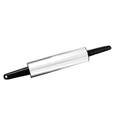 Imagem de Rolo de Massas em Inox giratório com cabo em Plástico (Vermelho)