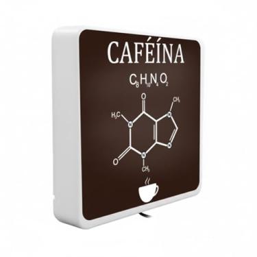 Imagem de Luminária Box Slim Cafeína USB, Branco, Polietileno, 20x18x5cm, LED 5W, Cabo USB 1.2m