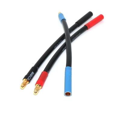 Imagem de Cabo de extensão ESC conector bala macho de 3,5 mm para fêmea de 4 mm, fio de silicone 12AWG, 12,5 cm (5 pol), alta temperatura de 200 °C, cabo de cobre