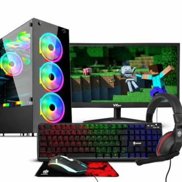 Imagem de Pc Gamer Ryzen 7 5700 G, Mb A520, 16 Gb Ddr4, Ssd M.2 Nvme 1 Tb, Fonte 600w + Monitor 23" + Kit 4 em 1