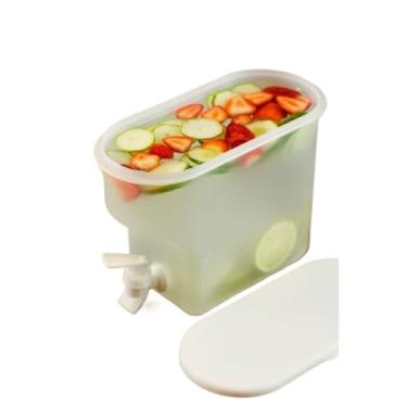 Imagem de Jarra De Água Suco Chá de Geladeira Refrigerador Com Tampa E Torneira 4 Litros(Transparente,2)