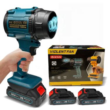 Imagem de Soprador de Folhas a Bateria, Turbo Portátil Secador de Pêlos para Carros Turbina para Carro Automotivo Muito Forte com 36V 2 Baterias