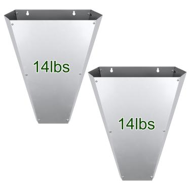 Imagem de Otoolling 2 peças de cones de matança de frango de tamanho grande para abate, cone de retenção de aves de aço galvanizado para galinhas, perus até 6,4 kg - encosto plano, fácil de limpar