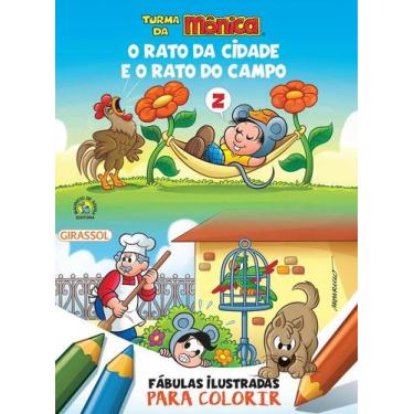 Imagem de Turma da Mônica - Fábulas Ilustradas para colorir - O Rato da Cidade e