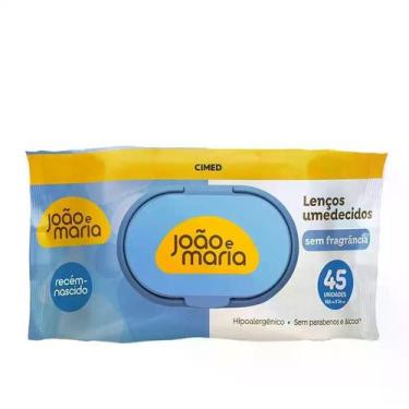 Imagem de Lenço Umedecido Joao E Maria sem Fragrancia Cimed 45 Unidades