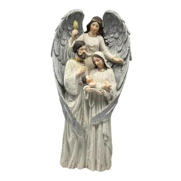 Imagem de KiBcsLic Estatueta de Anjo, Presente Religioso, Coleção de Estátuas, Peça Central, Enfeite de Lareira Natalino, Decoração de Mesa para Festas, S Silver, Tamanho real