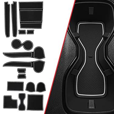 Imagem de CupHolderHero Compatível com Nissan Frontier Accessories 2005-2024 Premium Custom Interior Antiderrapante Anti Poeira Suportes de Copos, Tapetes de Forro de Console Central, Forros de Bolso de Porta