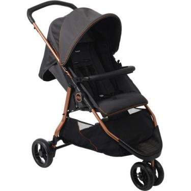 Imagem de Carrinho de Bebe 3 Rodas Berço Passeio Burigotto CR3 Gray Cobre