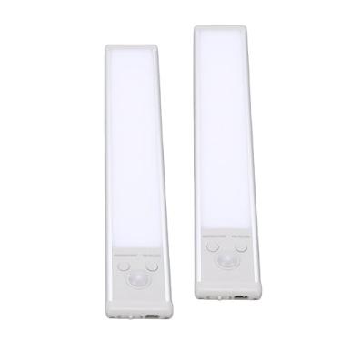 Imagem de POCREATION Sob a Luz do Armário, Luz LED do Armário Com Sensor de Movimento Com Bateria Recarregável USB Magnética de 3000mAh, para Escadas de Despensa de de Guarda-roupa de Cozinha