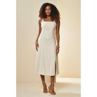 Imagem de VESTIDO MIDI DE LINHO FEMININO DOCE TRAMA REF:105809-Feminino