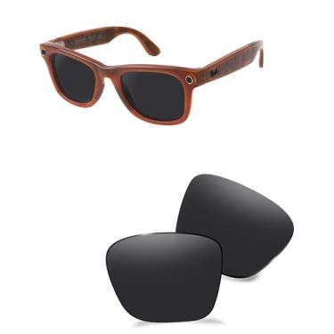 Imagem de AOZAN Lentes de substituição ANSI Z87.1 para óculos inteligentes RayBan Meta Wayfarer RW4008 53 mm, fotocromáticas e resistentes a impactos, Ônix preto, RW4008 53mm