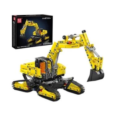 Imagem de Conjunto De Blocos De Montar De Caminhão Escavador Técnico Para Crianç