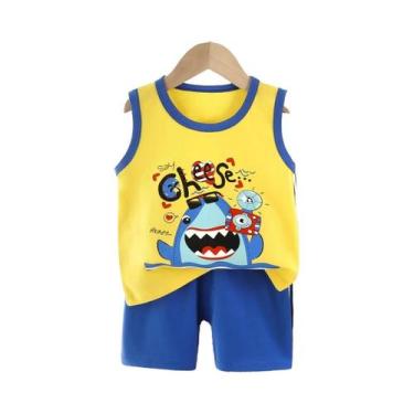 Imagem de Conjunto De Roupa Infantil De Verão Para Meninos E Meninas, Colete De 