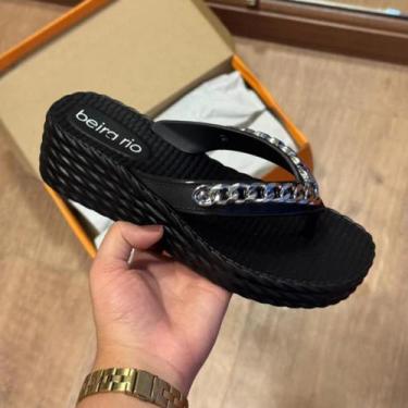 Imagem de Sandália Beira RIo GASPEA Corrente de Ouro 8561.103, Preto, 36