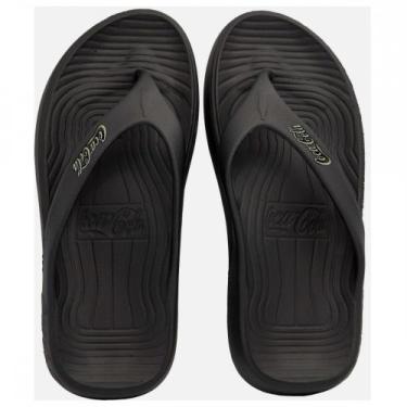 Imagem de Chinelo Coca Cola Cc4638 Iconic Masculino - Coca-Cola, Preto, 42