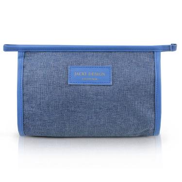 Imagem de Necessaire Estojo Simples Feminina Barata Pequena Quadrada Cor:Azul