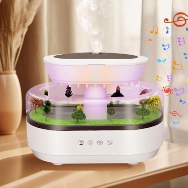 Imagem de Umidificador Cloud Rain Gotejamento De Água, Umidificador de Chuva de 7 Cores com Sons de Chuva, Difusor de Aromaterapia de Óleo Essencial, Umidificador para Quarto