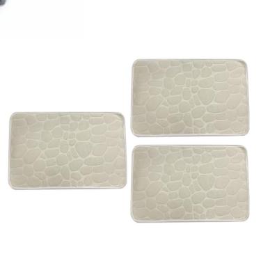 Imagem de Kit Tapete Soft Antiderrapante para Banheiro, Sala e Quarto com Diversas Cores 40cm x 60cm(KIT3-Bege)