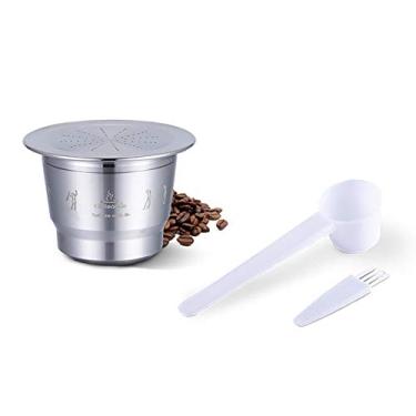 Imagem de Cápsulas de Café Reutilizáveis Aço Inoxidável Copo Cápsula Enchível Compatível com Máquinas U CitiZ Pixie Le Cube Maestria Lattissima Inissia Essenza