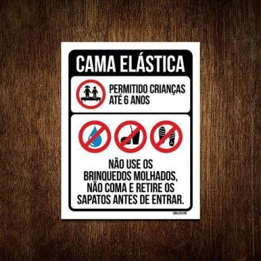 Imagem de Kit 10 Placas Sinalização - Condomínio Cama Elástica - Sinalizo.Com