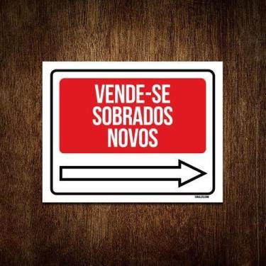 Imagem de Kit 5 Placas - Vende-Se Sobrados Novos Direita - Sinalizo.Com