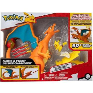 Imagem de Figura Deluxe - Pokemon Charizard Chama e Vôo Com Pikachu - Sunny 3296