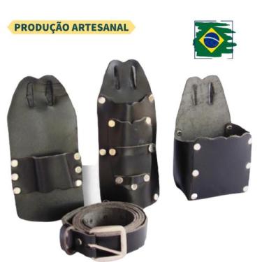 Imagem de Cinto Carpinteiro 4 peças em couro legitimo - Jabez'z Couros