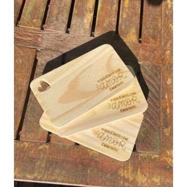 Imagem de Kit 4 Tábuas Madeira Pinus Para Frios Petisco Decorada Pires - Neo Por