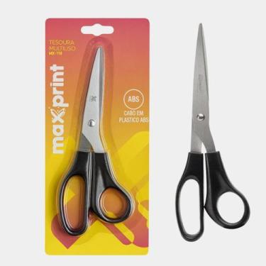 Imagem de Tesoura Multiuso Maxprint Preta 18Cm Mx-T18 - Max Print