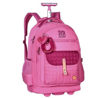 Imagem de Mochila Escolar Menina Carrinho Rebecca Bonbon RB Escolar Cor:Rosa, Ro