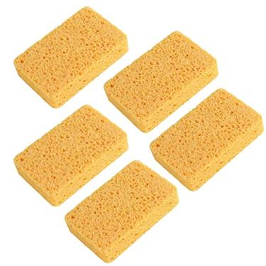 Imagem de Esponja de Celulose Grande e Prática Esponjas Cozinha para Lavar Pratos Natural Carros Ecológica Macia Altamente Absorvente Não Arranhante Limpeza Ver