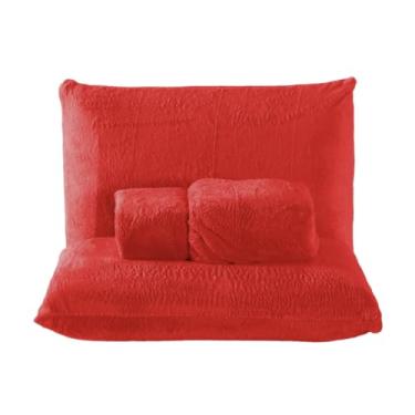 Imagem de Lençol de Plush 3 Peças - Solteiro/Casal Padrão/Queen/King - COM ELÁSTICO A VOLTA TODA(Vermelho,Solteiro 2 Peças)