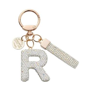 Imagem de Chaveiro Com 26 Letras Em Strass, Pingente Versátil Para Mochila, Desi