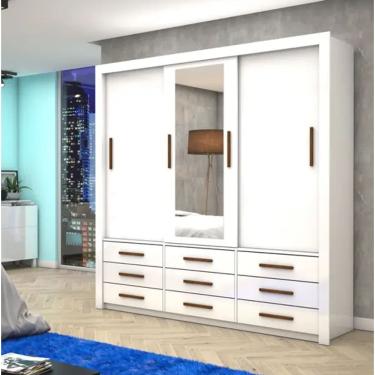 Imagem de Guarda Roupa Anjos Com Espelho Branco - Carioca Móveis