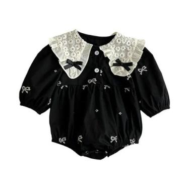 Imagem de Macacões Bordados De Manga Longa Para Meninas, Vestidos Casuais De Pri