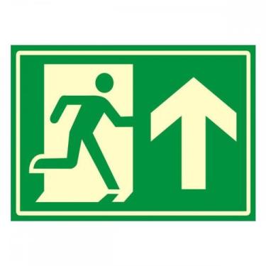 Imagem de Placa Sinalizacao Pvc 20X30 ''Saida Seta Para Cima'' 250Bo - SINALIZE