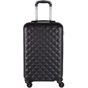 Imagem de Mala de Bordo 10kg Preto ANAC Rodinha 360° Fibra ABS Rígida com Cadeado de Segurança Resistente