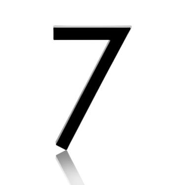 Imagem de NumRealm Números de casa, número de caixa de correio 3D à prova d'água, endereço de porta autoadesivo, jardim, apartamento, hotel, sinalização, preto (7)