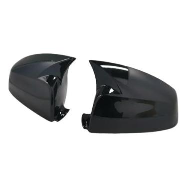 Imagem de Capa De Espelho Lateral Do Carro De Fibra De Carbono Olhar/Preto Retrovisor Lateral Tampas De Cobertura Compatível Para BMW Série 5 E60 E61 Lci Sedan 2008-2010(Black One Pair)