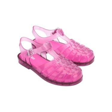 Imagem de Melissa Sandálias femininas Possession Jelly – The Original Jelly Shoes, Sandálias de pescador com alça ajustável e fivela lateral, Rosa vidro, 8