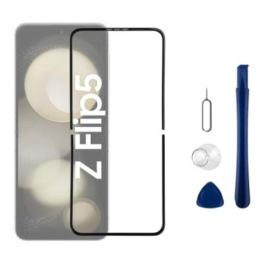 Imagem de Reparo da moldura da moldura da tela frontal, moldura do meio para Samsung Z Flip 5 com ferramentas