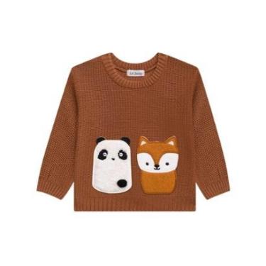 Imagem de Blusão Infantil Menino Best Friends Tricot Marrom Luc.boo-Masculino