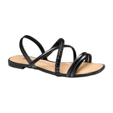 Imagem de Sandália Feminina Dakota Y7454 Rasteirinha Brilho Elastico Casual-Feminino
